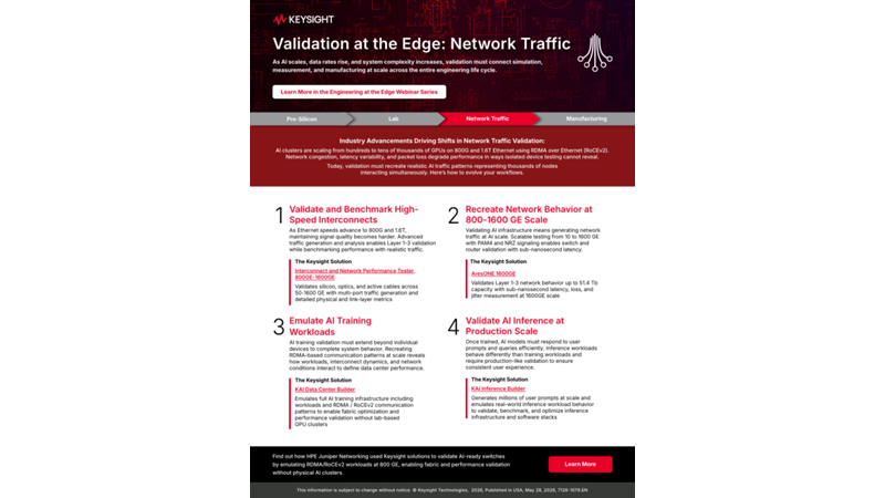 Validation at the Edge: Network Traffic